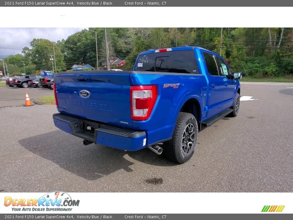 2021 Ford F150 Lariat SuperCrew 4x4 Velocity Blue / Black Photo #7