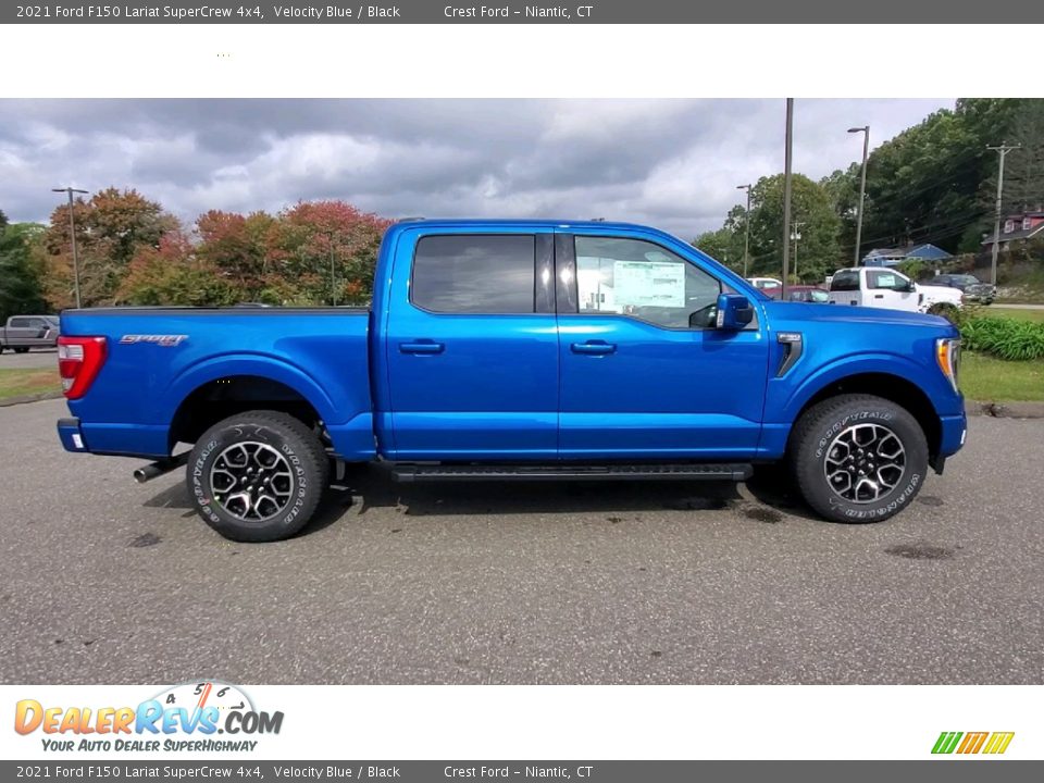 Velocity Blue 2021 Ford F150 Lariat SuperCrew 4x4 Photo #8