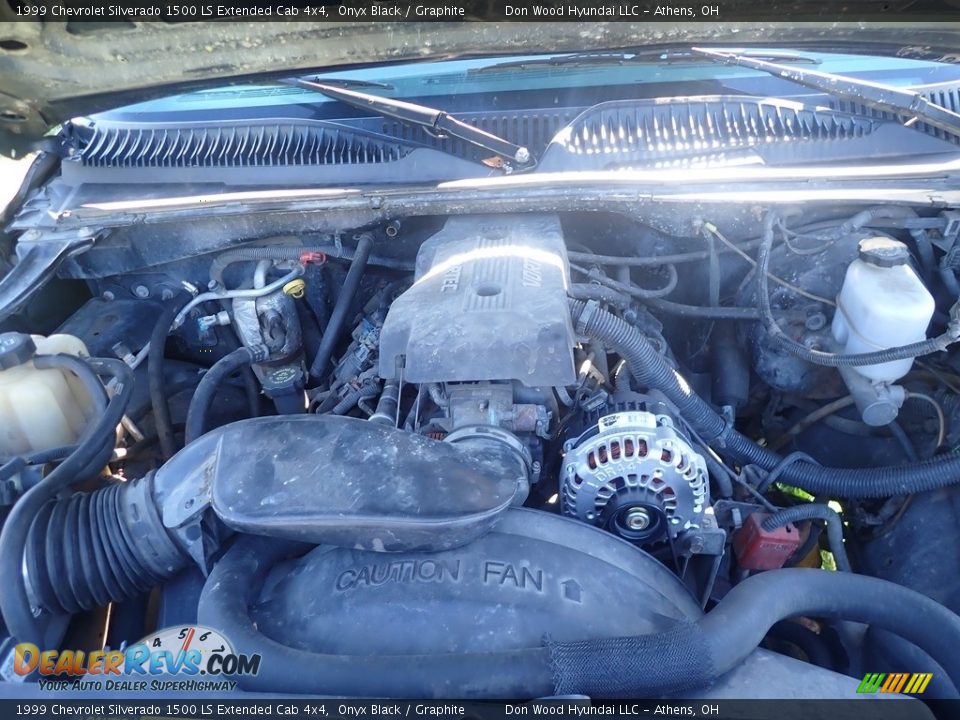 1999 Chevrolet Silverado 1500 LS Extended Cab 4x4 Onyx Black / Graphite Photo #6