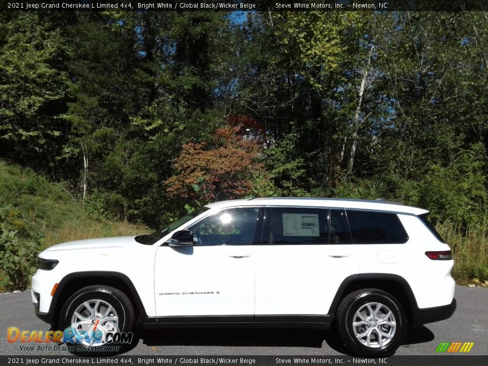 2021 Jeep Grand Cherokee L Limited 4x4 Bright White / Global Black/Wicker Beige Photo #1