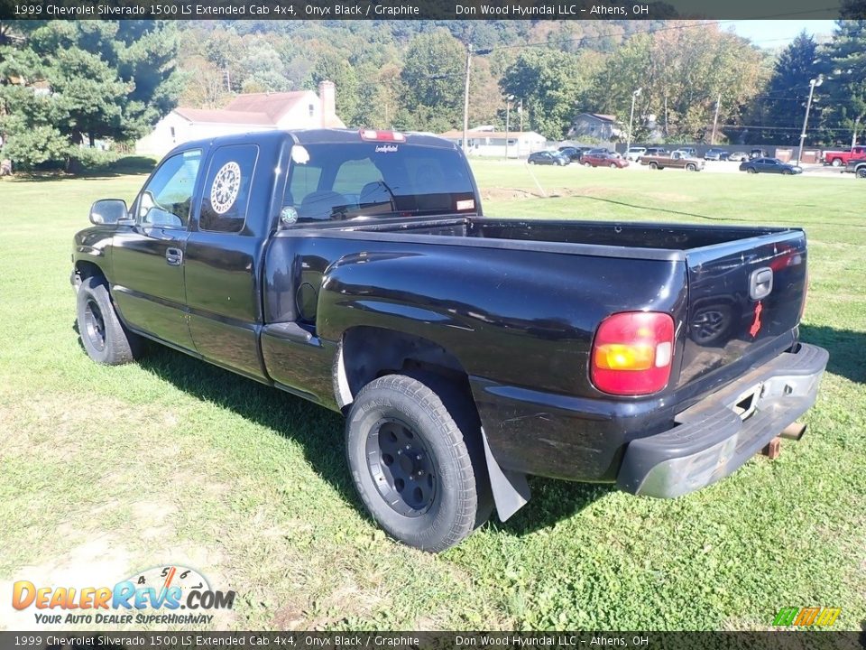 1999 Chevrolet Silverado 1500 LS Extended Cab 4x4 Onyx Black / Graphite Photo #9