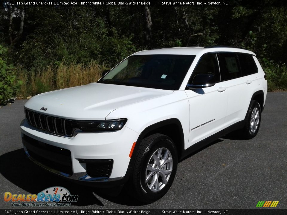 2021 Jeep Grand Cherokee L Limited 4x4 Bright White / Global Black/Wicker Beige Photo #2