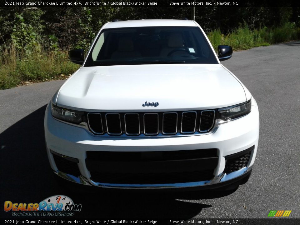 2021 Jeep Grand Cherokee L Limited 4x4 Bright White / Global Black/Wicker Beige Photo #3
