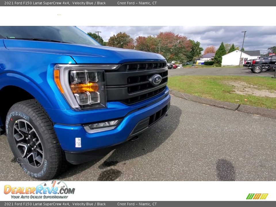 2021 Ford F150 Lariat SuperCrew 4x4 Velocity Blue / Black Photo #28