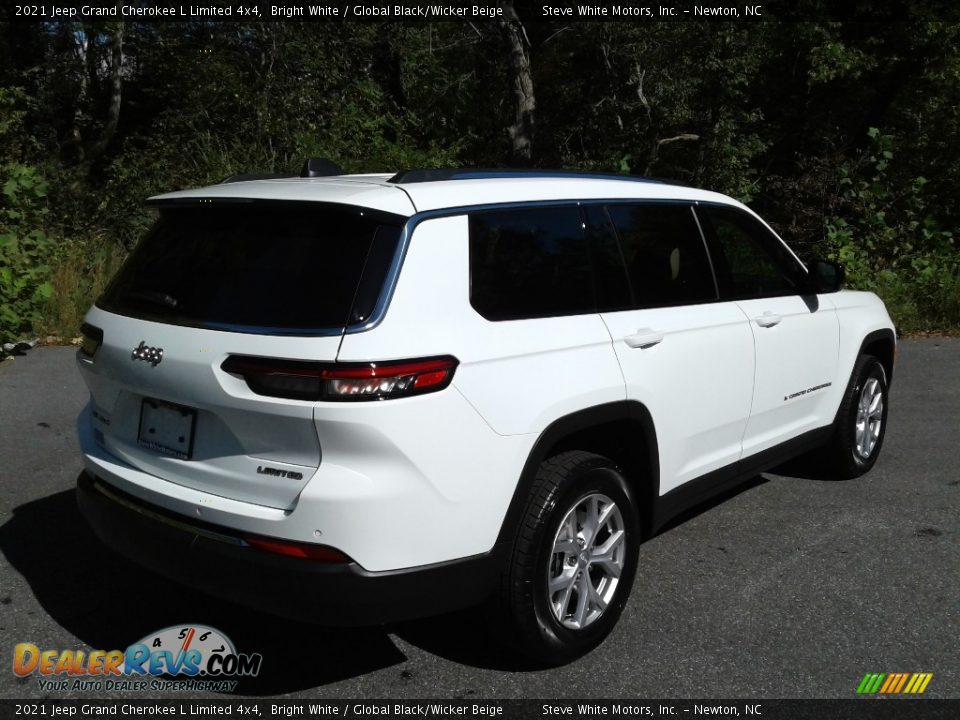2021 Jeep Grand Cherokee L Limited 4x4 Bright White / Global Black/Wicker Beige Photo #6