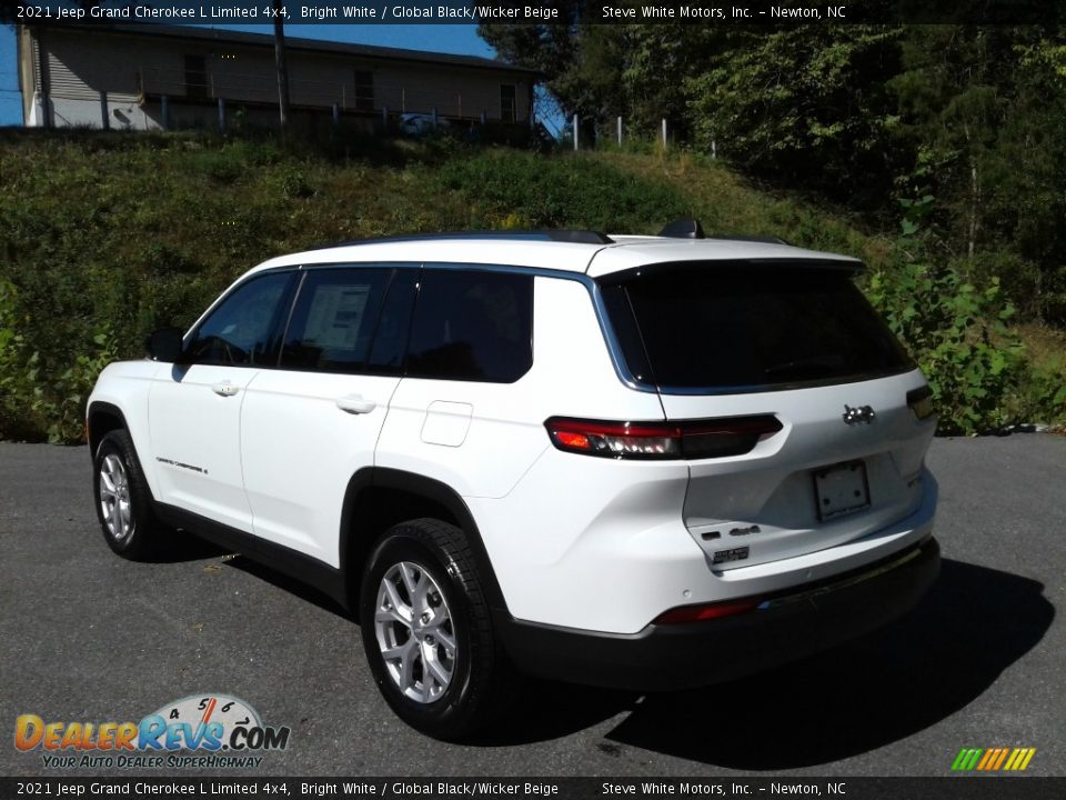 2021 Jeep Grand Cherokee L Limited 4x4 Bright White / Global Black/Wicker Beige Photo #8