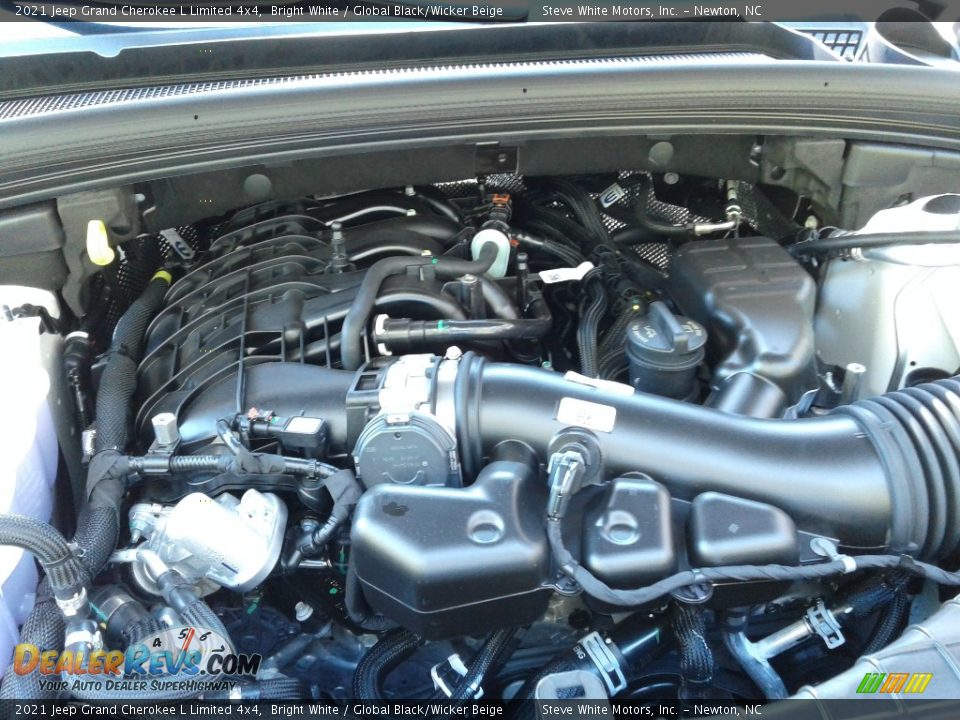 2021 Jeep Grand Cherokee L Limited 4x4 Bright White / Global Black/Wicker Beige Photo #9