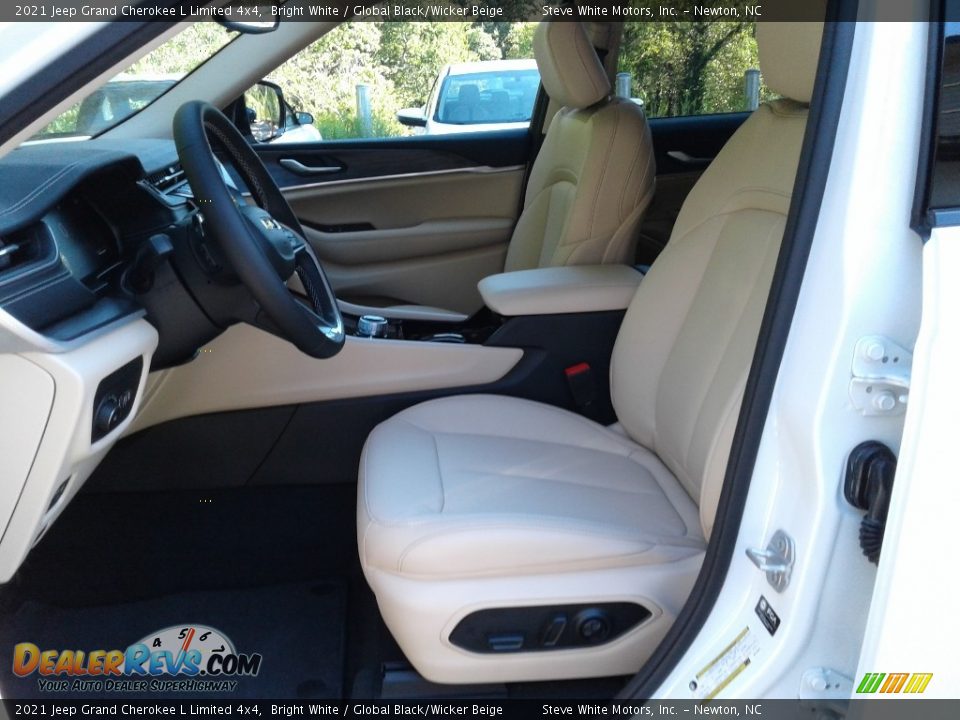 2021 Jeep Grand Cherokee L Limited 4x4 Bright White / Global Black/Wicker Beige Photo #10