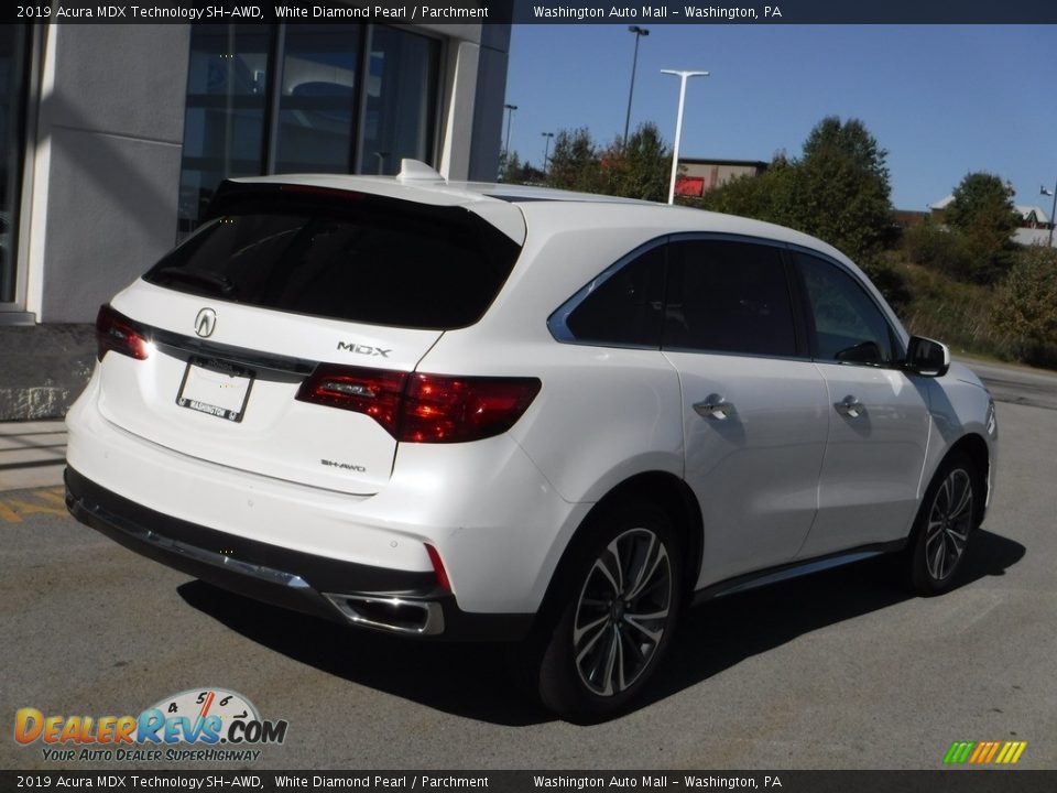 2019 Acura MDX Technology SH-AWD White Diamond Pearl / Parchment Photo #10