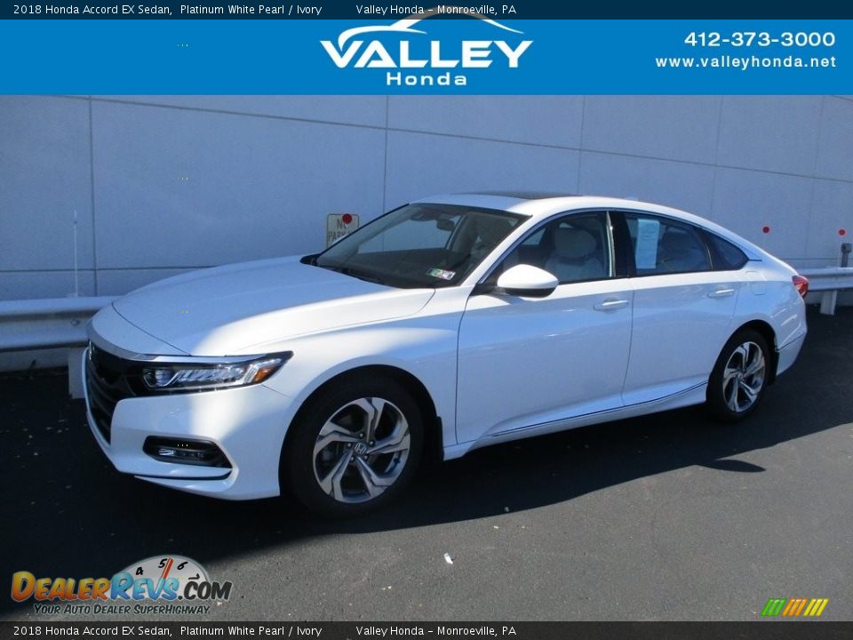 2018 Honda Accord EX Sedan Platinum White Pearl / Ivory Photo #1