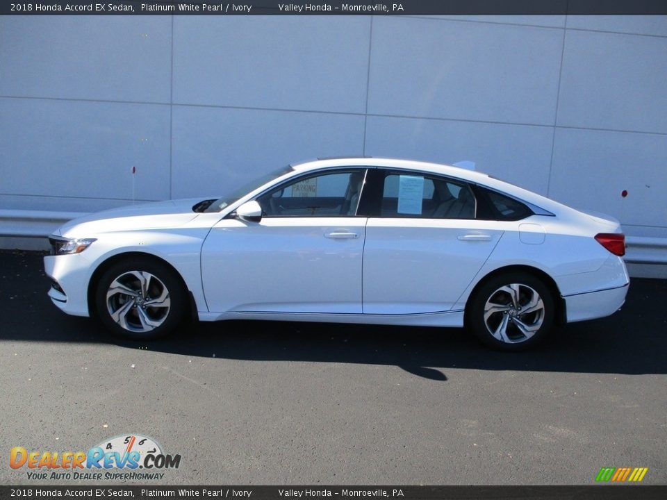 2018 Honda Accord EX Sedan Platinum White Pearl / Ivory Photo #2