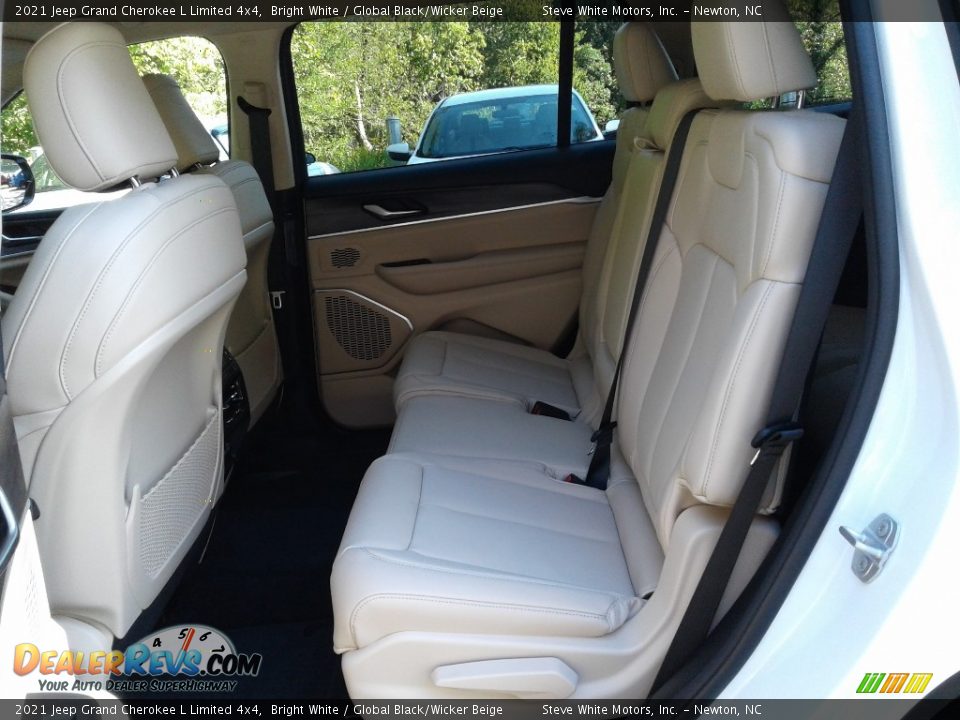 2021 Jeep Grand Cherokee L Limited 4x4 Bright White / Global Black/Wicker Beige Photo #13