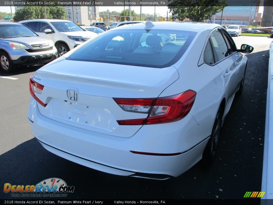 2018 Honda Accord EX Sedan Platinum White Pearl / Ivory Photo #5