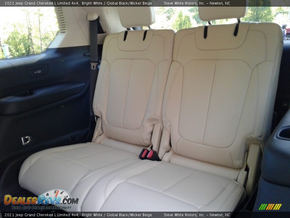 2021 Jeep Grand Cherokee L Limited 4x4 Bright White / Global Black/Wicker Beige Photo #14