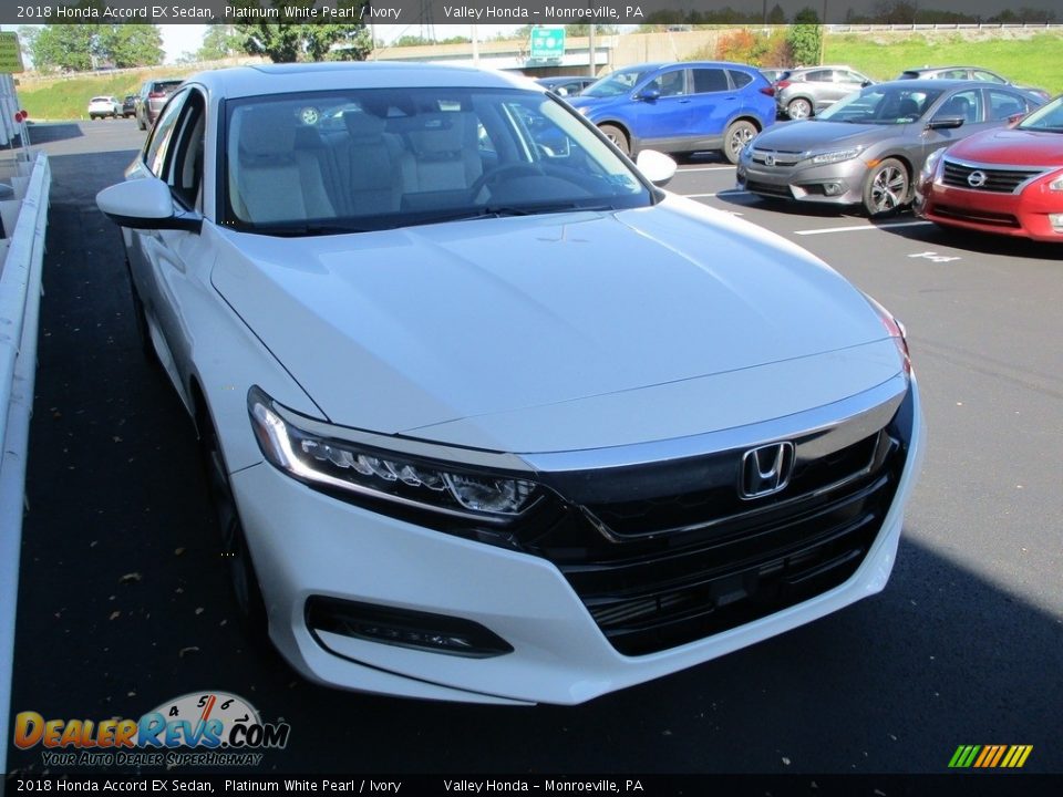 2018 Honda Accord EX Sedan Platinum White Pearl / Ivory Photo #7