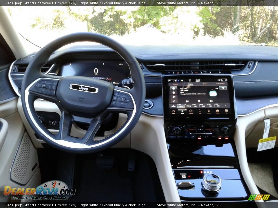 2021 Jeep Grand Cherokee L Limited 4x4 Bright White / Global Black/Wicker Beige Photo #20