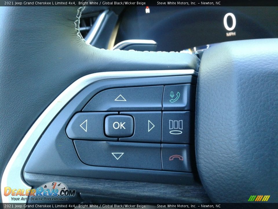 2021 Jeep Grand Cherokee L Limited 4x4 Bright White / Global Black/Wicker Beige Photo #21