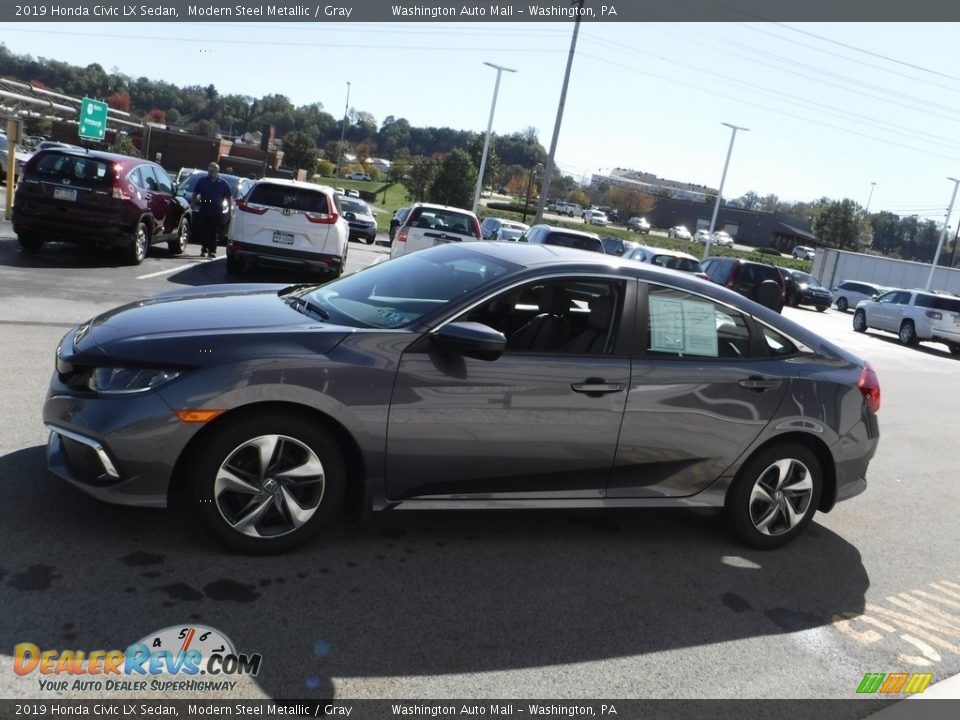 2019 Honda Civic LX Sedan Modern Steel Metallic / Gray Photo #6