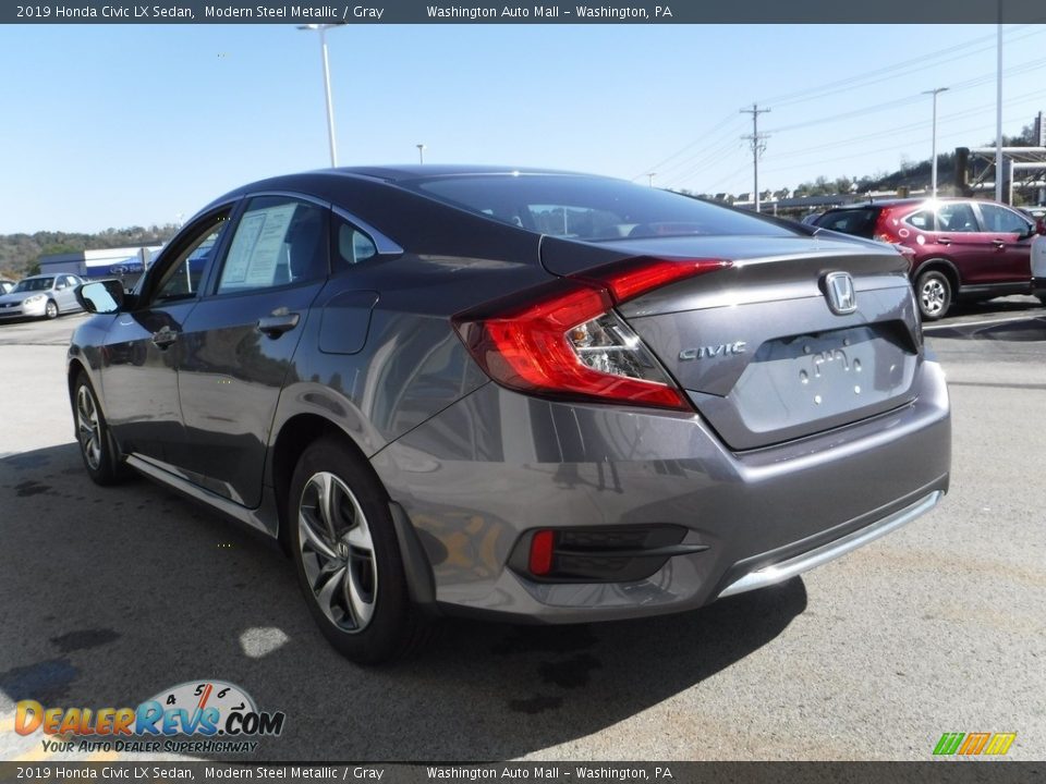 2019 Honda Civic LX Sedan Modern Steel Metallic / Gray Photo #7