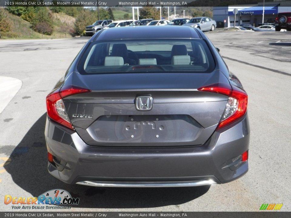 2019 Honda Civic LX Sedan Modern Steel Metallic / Gray Photo #8