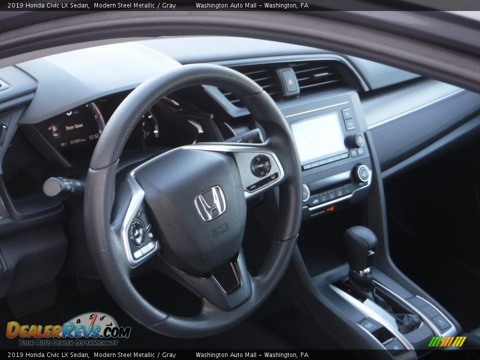 2019 Honda Civic LX Sedan Modern Steel Metallic / Gray Photo #10