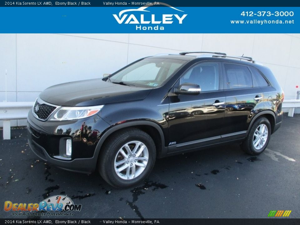 2014 Kia Sorento LX AWD Ebony Black / Black Photo #1