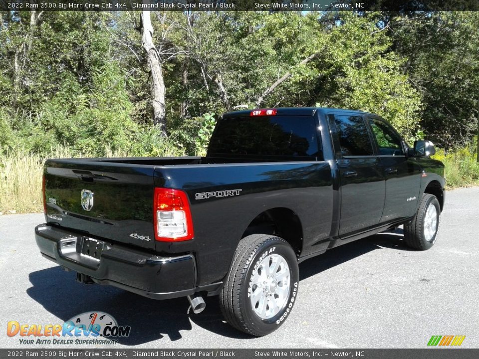 2022 Ram 2500 Big Horn Crew Cab 4x4 Diamond Black Crystal Pearl / Black Photo #6