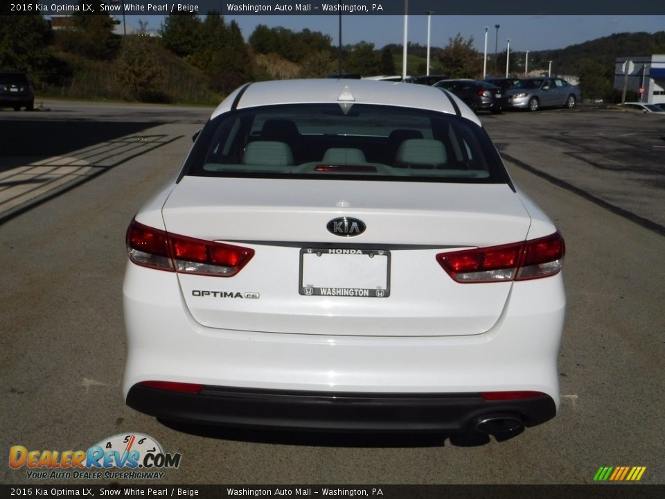 2016 Kia Optima LX Snow White Pearl / Beige Photo #7