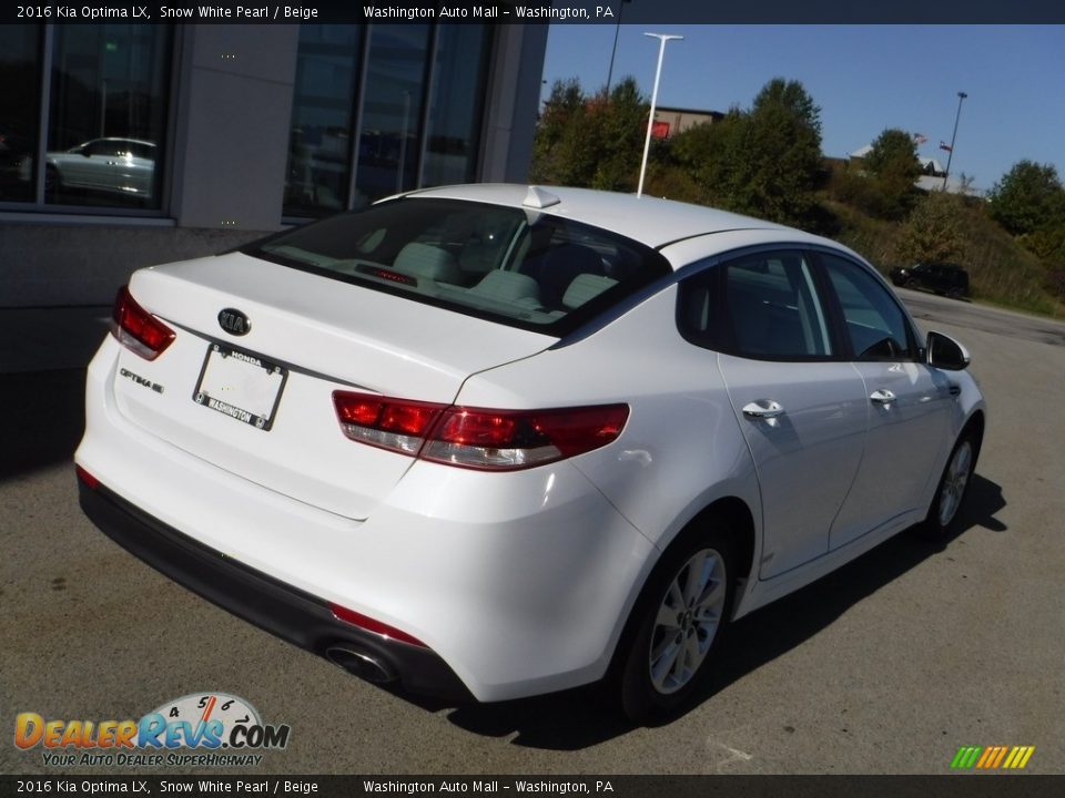 2016 Kia Optima LX Snow White Pearl / Beige Photo #8