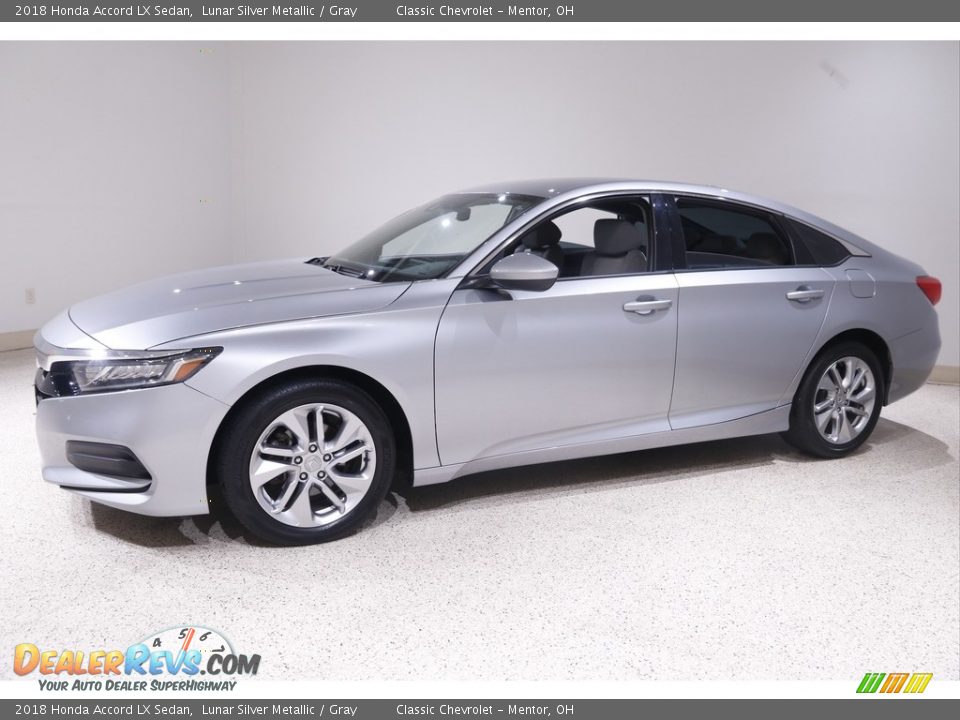 2018 Honda Accord LX Sedan Lunar Silver Metallic / Gray Photo #3