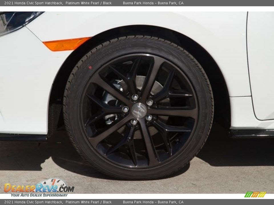 2021 Honda Civic Sport Hatchback Platinum White Pearl / Black Photo #13