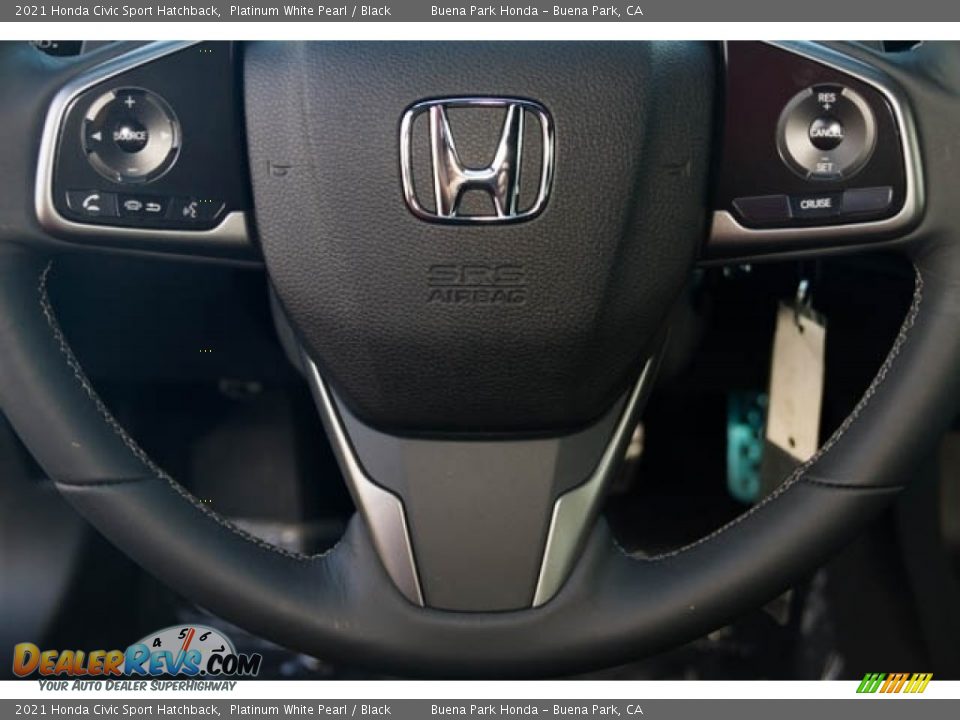 2021 Honda Civic Sport Hatchback Platinum White Pearl / Black Photo #16