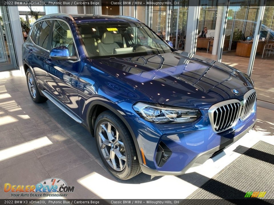 2022 BMW X3 xDrive30i Phytonic Blue / Canberra Beige Photo #1