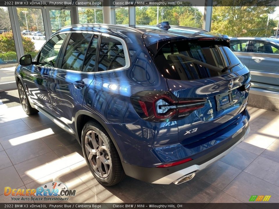 2022 BMW X3 xDrive30i Phytonic Blue / Canberra Beige Photo #2