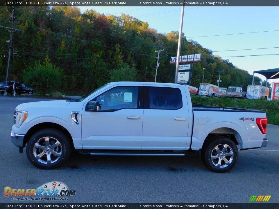 2021 Ford F150 XLT SuperCrew 4x4 Space White / Medium Dark Slate Photo #6