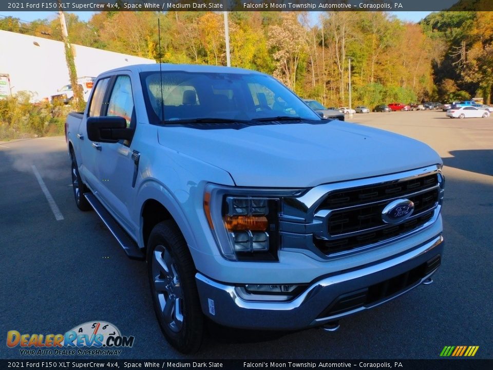 2021 Ford F150 XLT SuperCrew 4x4 Space White / Medium Dark Slate Photo #9