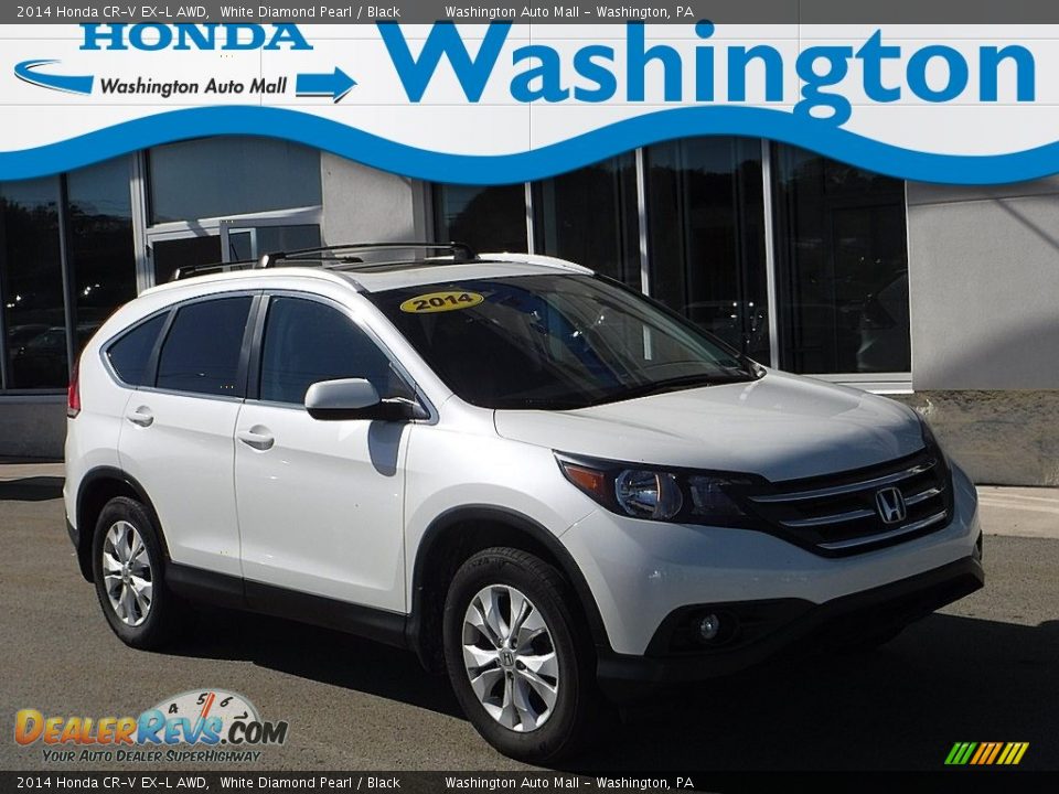 2014 Honda CR-V EX-L AWD White Diamond Pearl / Black Photo #1