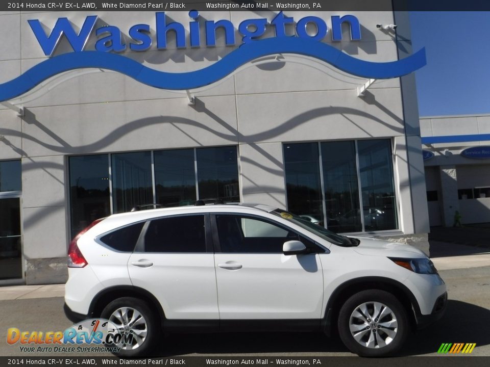 2014 Honda CR-V EX-L AWD White Diamond Pearl / Black Photo #2