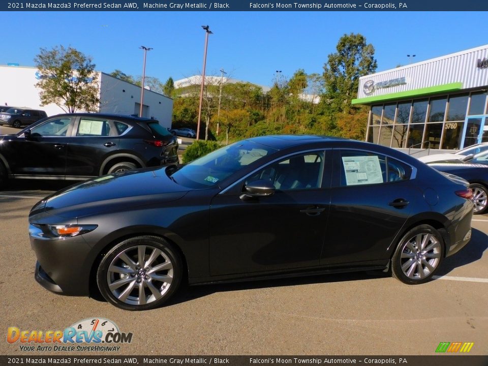 2021 Mazda Mazda3 Preferred Sedan AWD Machine Gray Metallic / Black Photo #6