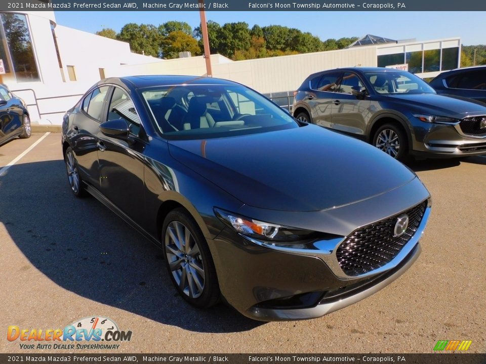 2021 Mazda Mazda3 Preferred Sedan AWD Machine Gray Metallic / Black Photo #9