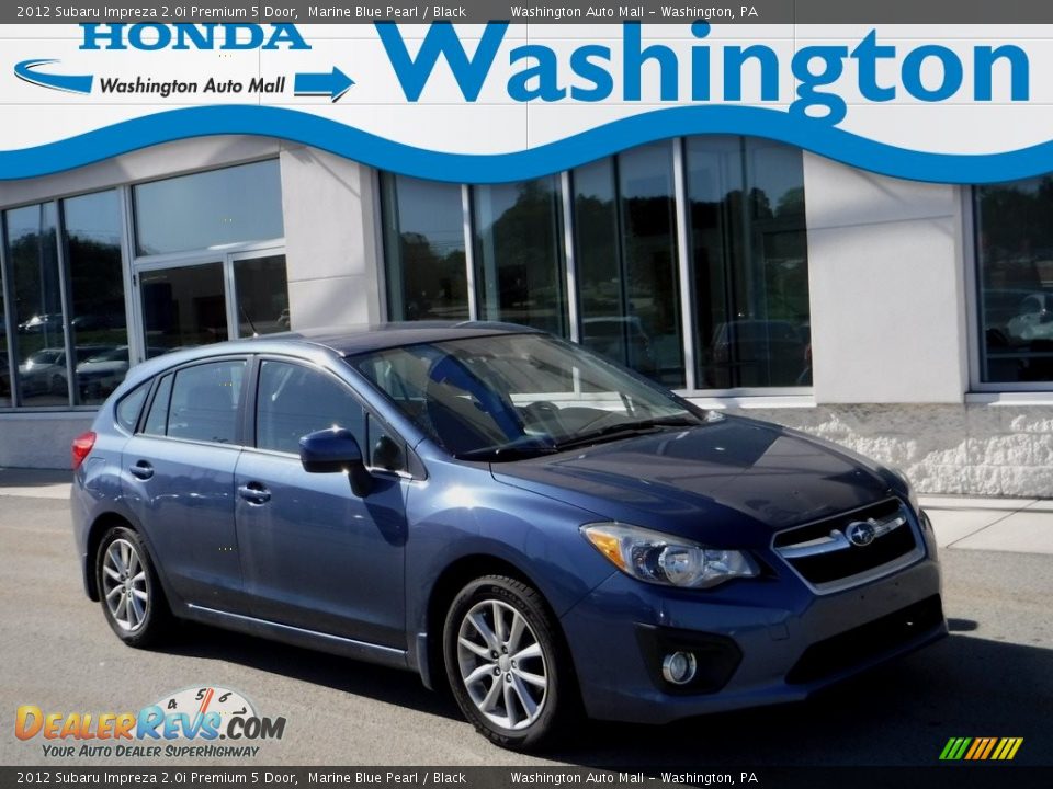 2012 Subaru Impreza 2.0i Premium 5 Door Marine Blue Pearl / Black Photo #1