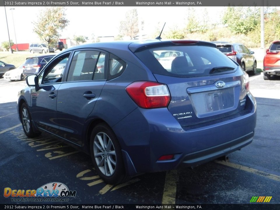 2012 Subaru Impreza 2.0i Premium 5 Door Marine Blue Pearl / Black Photo #7