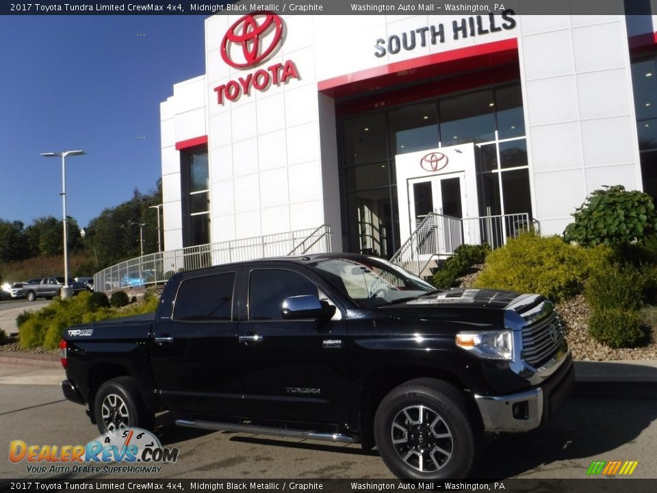 2017 Toyota Tundra Limited CrewMax 4x4 Midnight Black Metallic / Graphite Photo #2