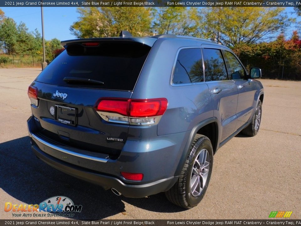 2021 Jeep Grand Cherokee Limited 4x4 Slate Blue Pearl / Light Frost Beige/Black Photo #5