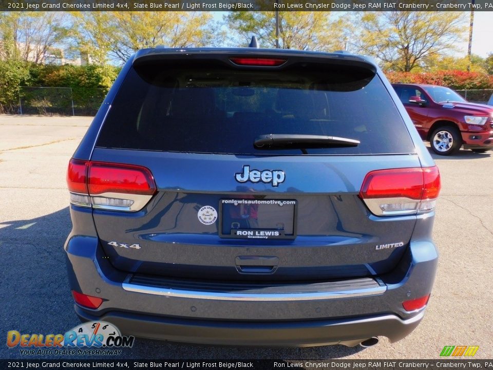 2021 Jeep Grand Cherokee Limited 4x4 Slate Blue Pearl / Light Frost Beige/Black Photo #6