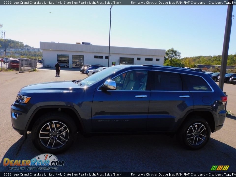 2021 Jeep Grand Cherokee Limited 4x4 Slate Blue Pearl / Light Frost Beige/Black Photo #9