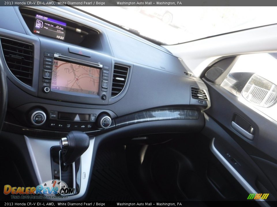 2013 Honda CR-V EX-L AWD White Diamond Pearl / Beige Photo #4