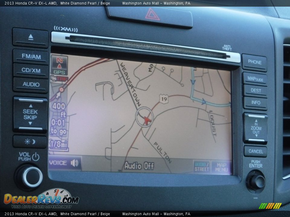 2013 Honda CR-V EX-L AWD White Diamond Pearl / Beige Photo #5