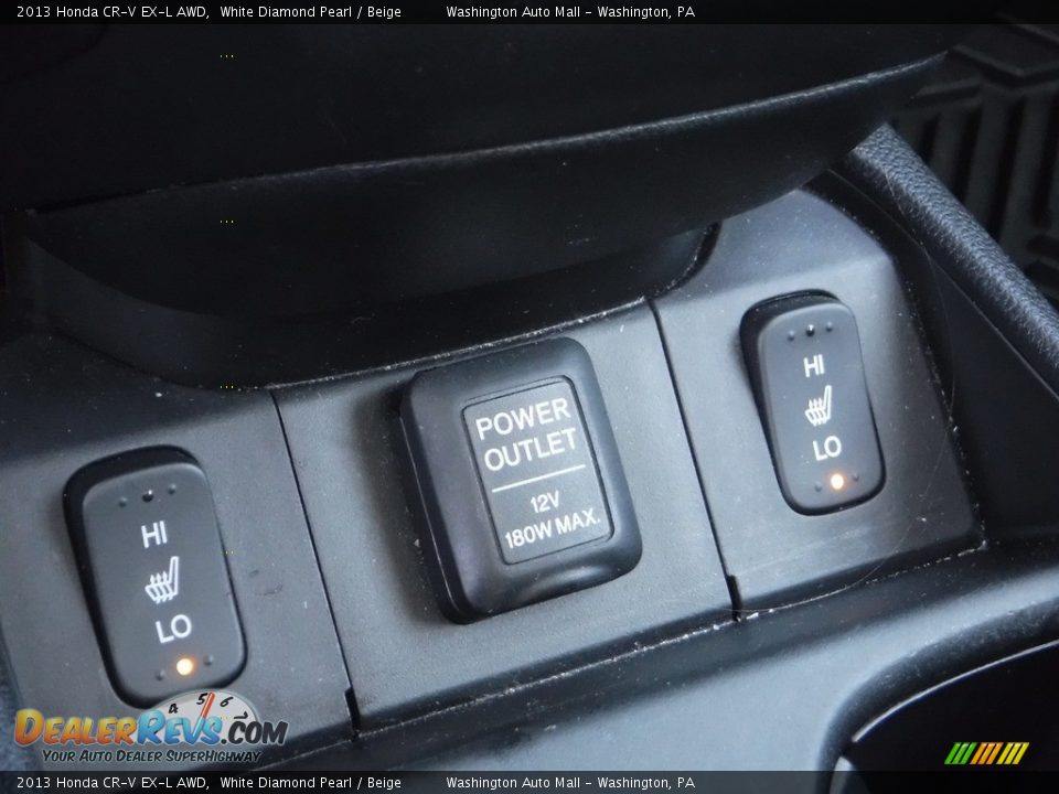 2013 Honda CR-V EX-L AWD White Diamond Pearl / Beige Photo #7