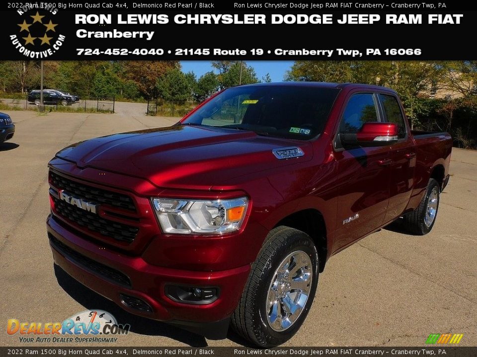 2022 Ram 1500 Big Horn Quad Cab 4x4 Delmonico Red Pearl / Black Photo #1